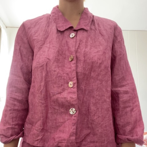 Pink Linen Suit - Picture 1 of 4